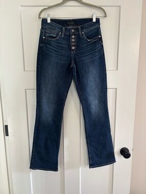 Silver Jeans Women's Dark Blue Bootcut Button-Fly Jeans